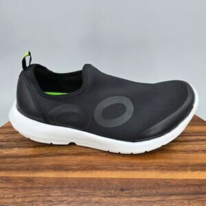 Oofos Oomg Sport Shoes Mens 10 Black White Comfort Low Recovery Slip On Sneakers